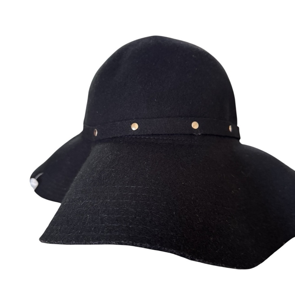2B Bebe Black 100% Wool Hat NWOT - Picture 8 of 8